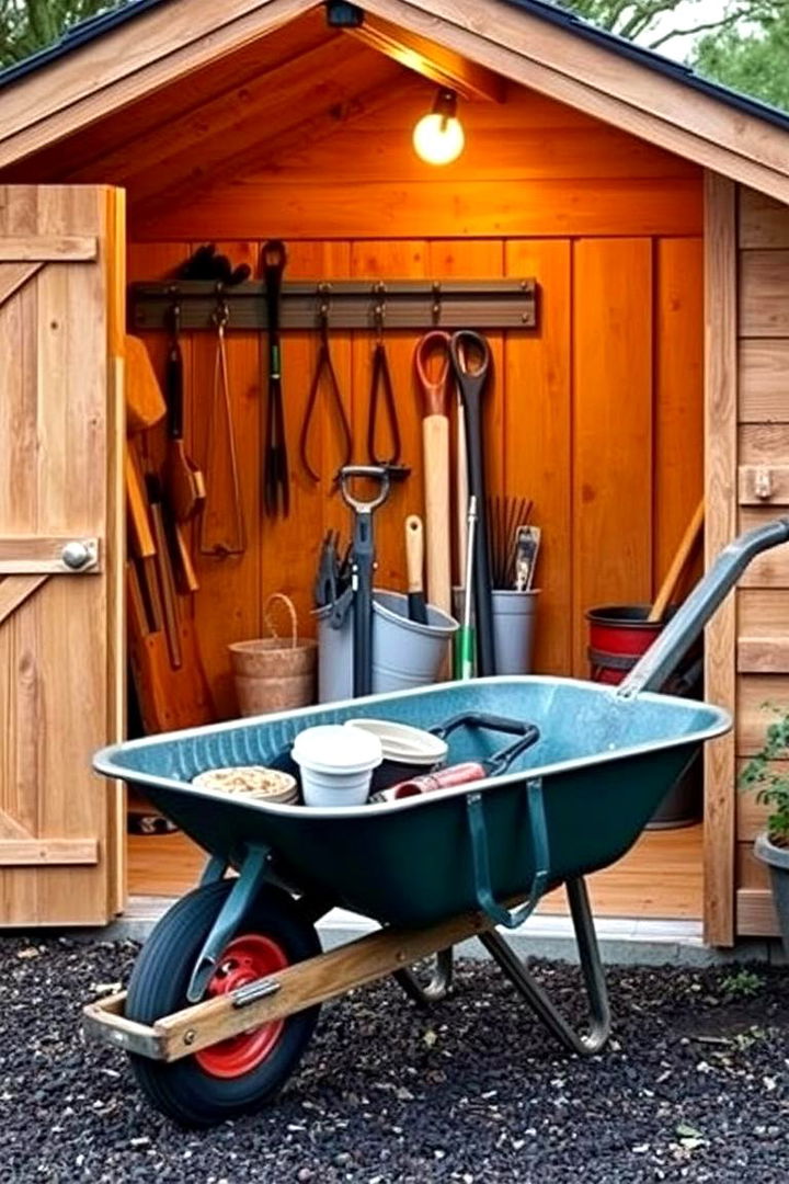 Tool Organizer Reinvention - 22 Old Wheelbarrow Ideas