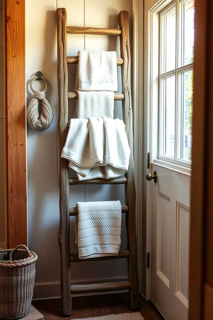 Towel Ladder Storage - 22 Towel Storage Ideas