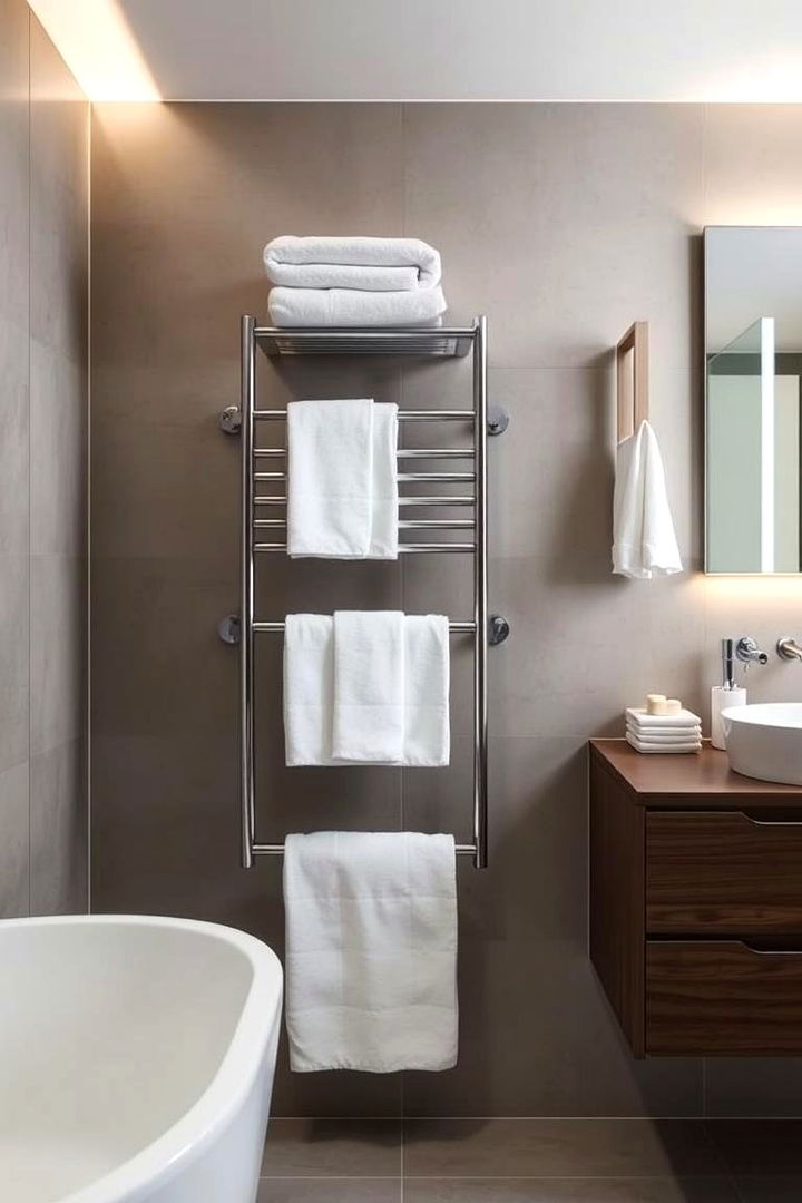 Towel Racks with Storage - 22 Small Bathroom Storage Ideas