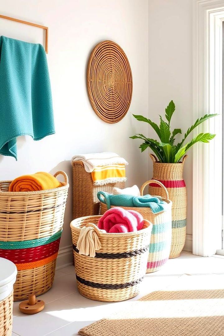 Towel Storage Baskets - 22 Towel Storage Ideas