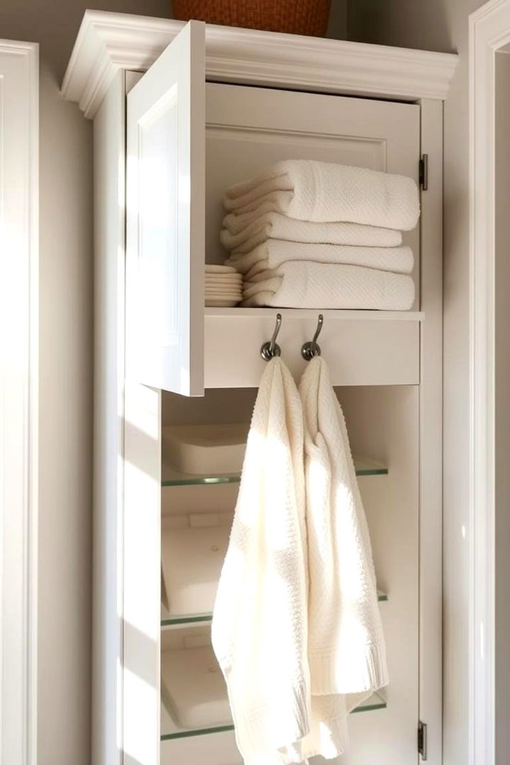 Towel Storage Over Cabinet Doors - 22 Towel Storage Ideas