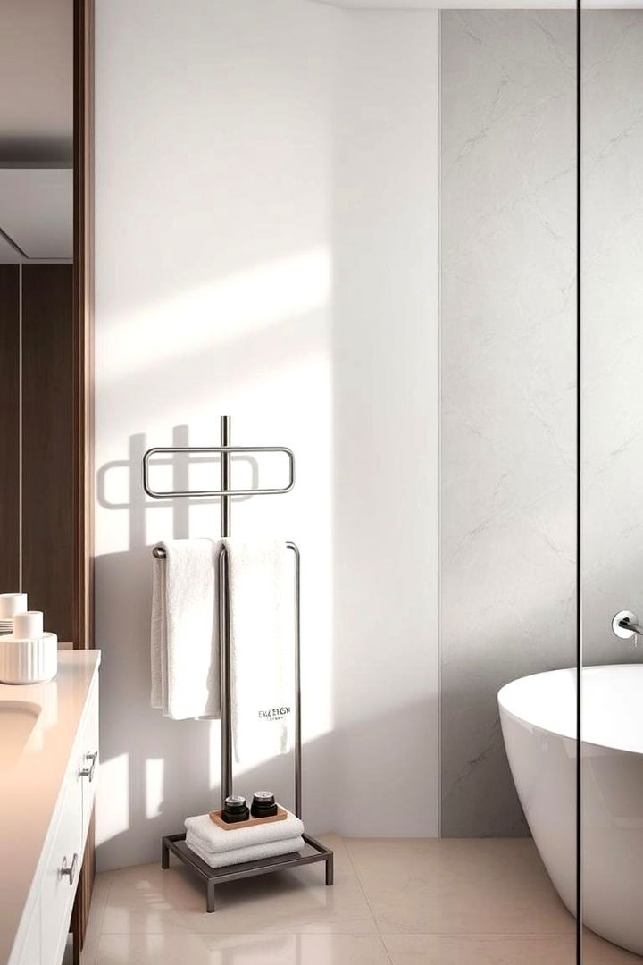 Towel Valet Stand - 22 Towel Display Ideas