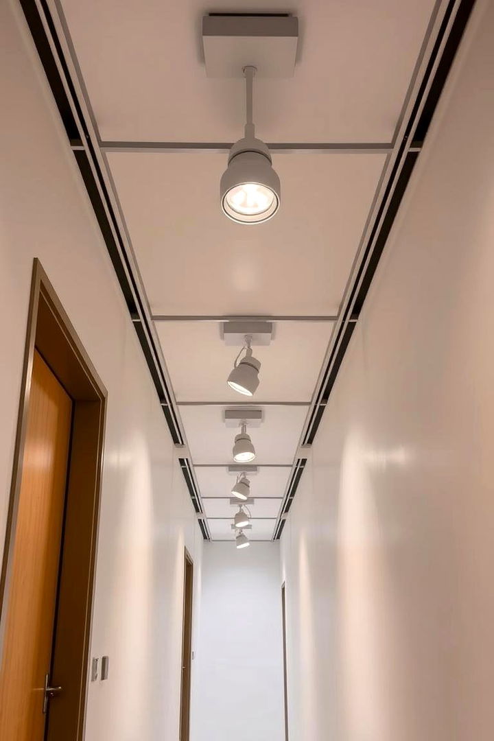 Track Lighting Flexible Illumination - 22 Narrow Hallway Lighting Ideas