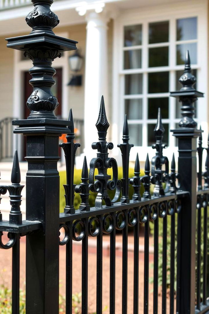 Traditional Black Wrought Iron Fence - 22 Black Fence Ideas