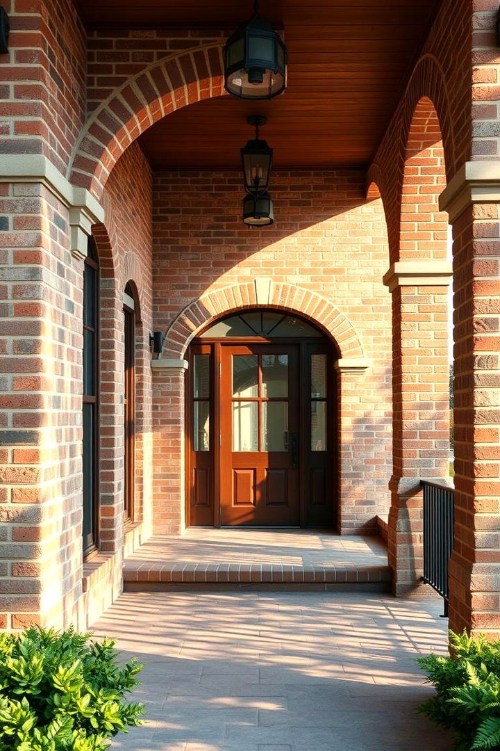 Traditional Brick and Stone Blend - 22 Stone Porch Ideas