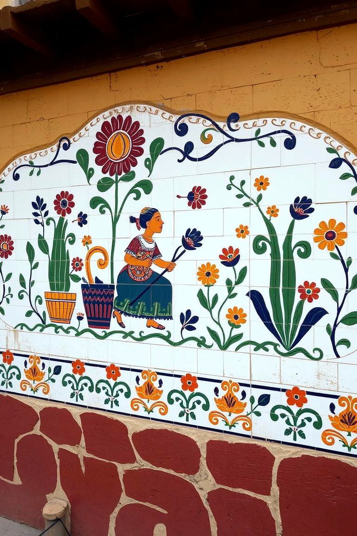 Traditional Ceramic Murals - 22 spanish style patio ideas