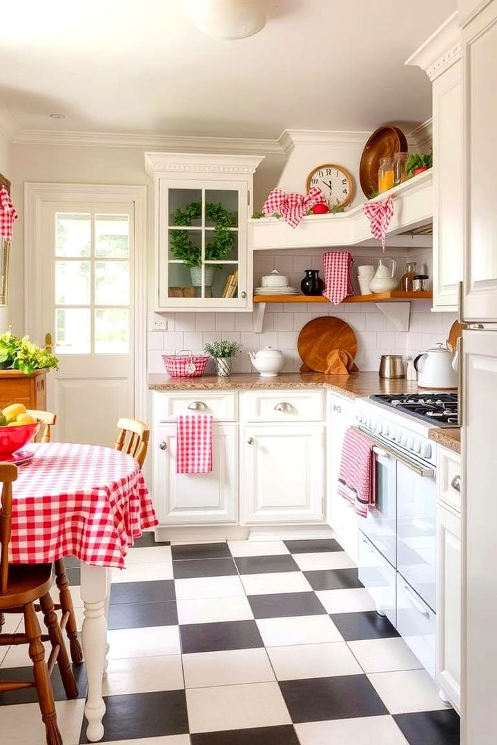 Traditional Check Patterns - 22 Cottage Kitchen Ideas