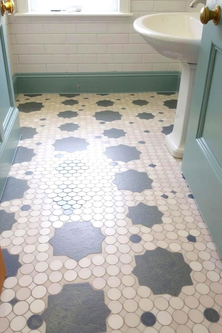 Traditional Checker Style - 22 Penny Tile Bathroom Floor Ideas