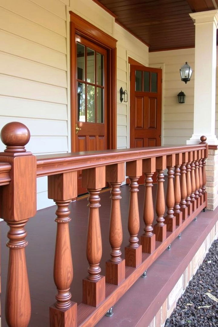 Traditional Classic Wood Railing - 22 Porch Railing Ideas