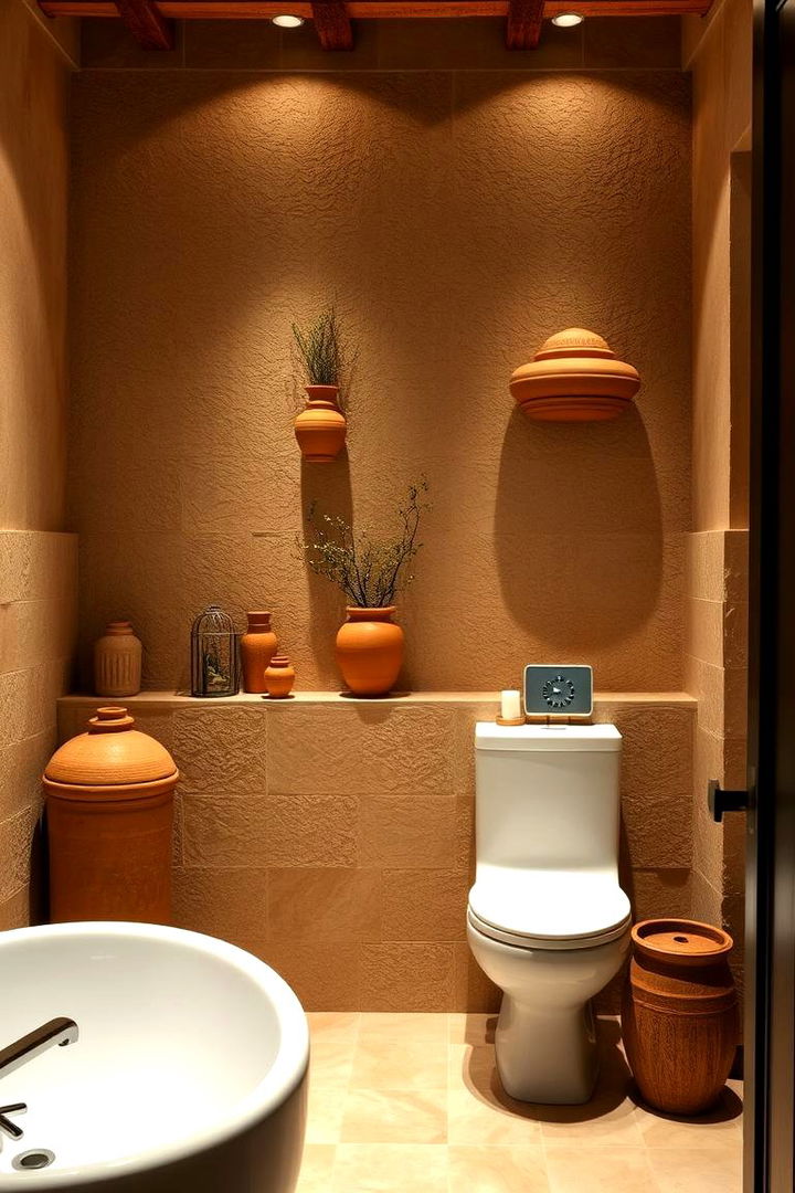 Traditional Clay Accents - 22 Mexican Bathroom Ideas