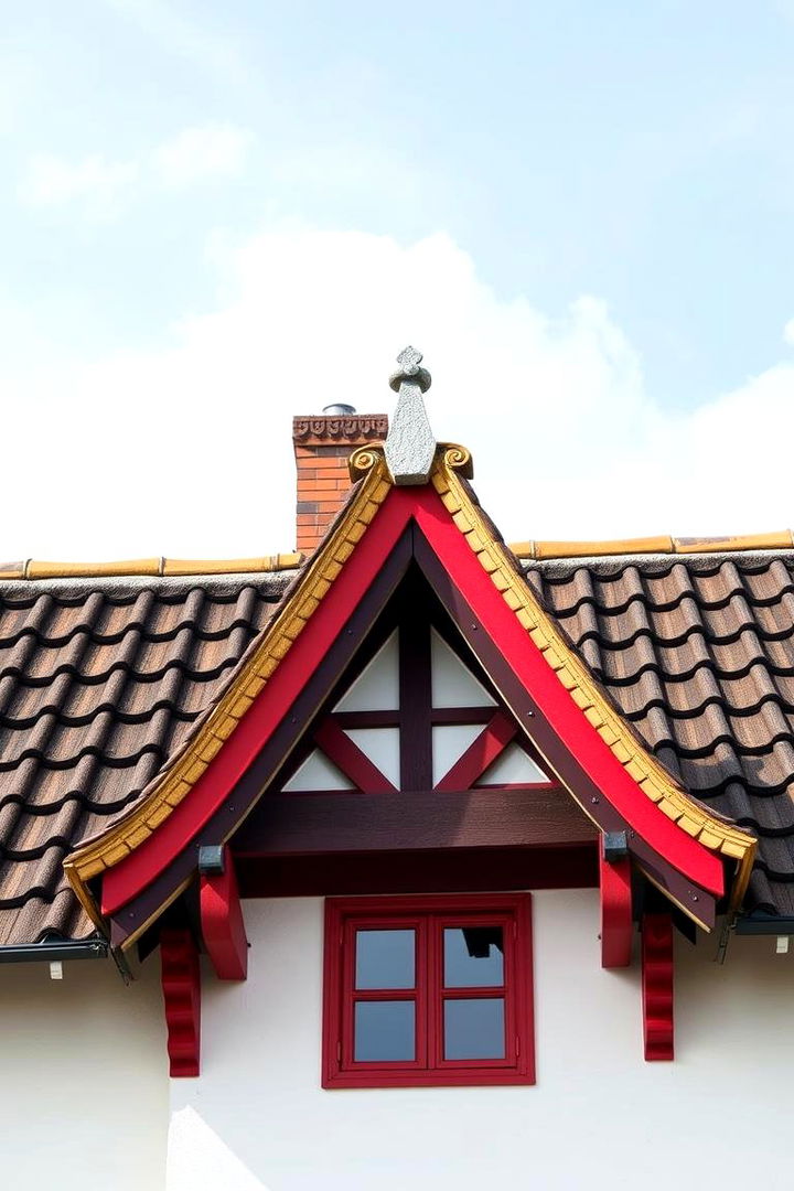 Traditional Cottage Roof with Colorful Accents - 22 Cottagecore House Exterior Ideas