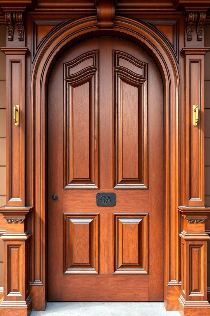 Traditional Elegance Enhanced - 22 Brown Front Door Ideas