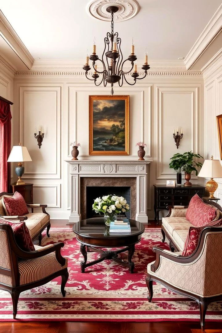 Traditional Elegance with Burgundy - 22 Burgundy Living Room Ideas