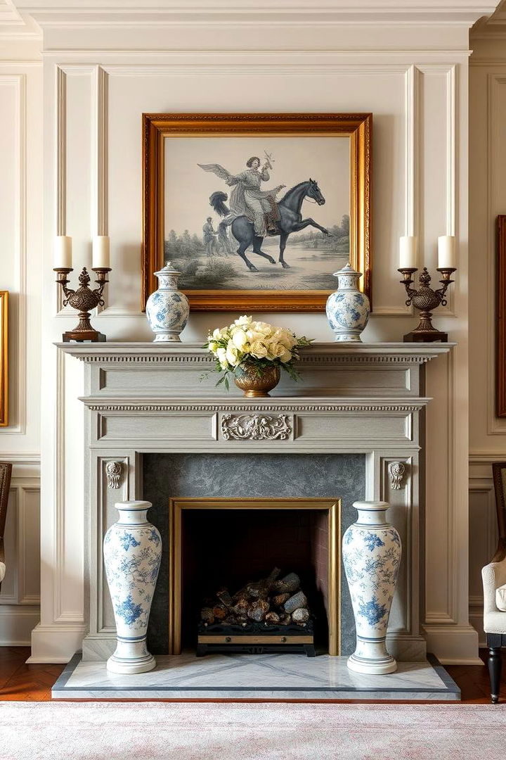 Traditional Elegance - 22 Fireplace Decor Ideas
