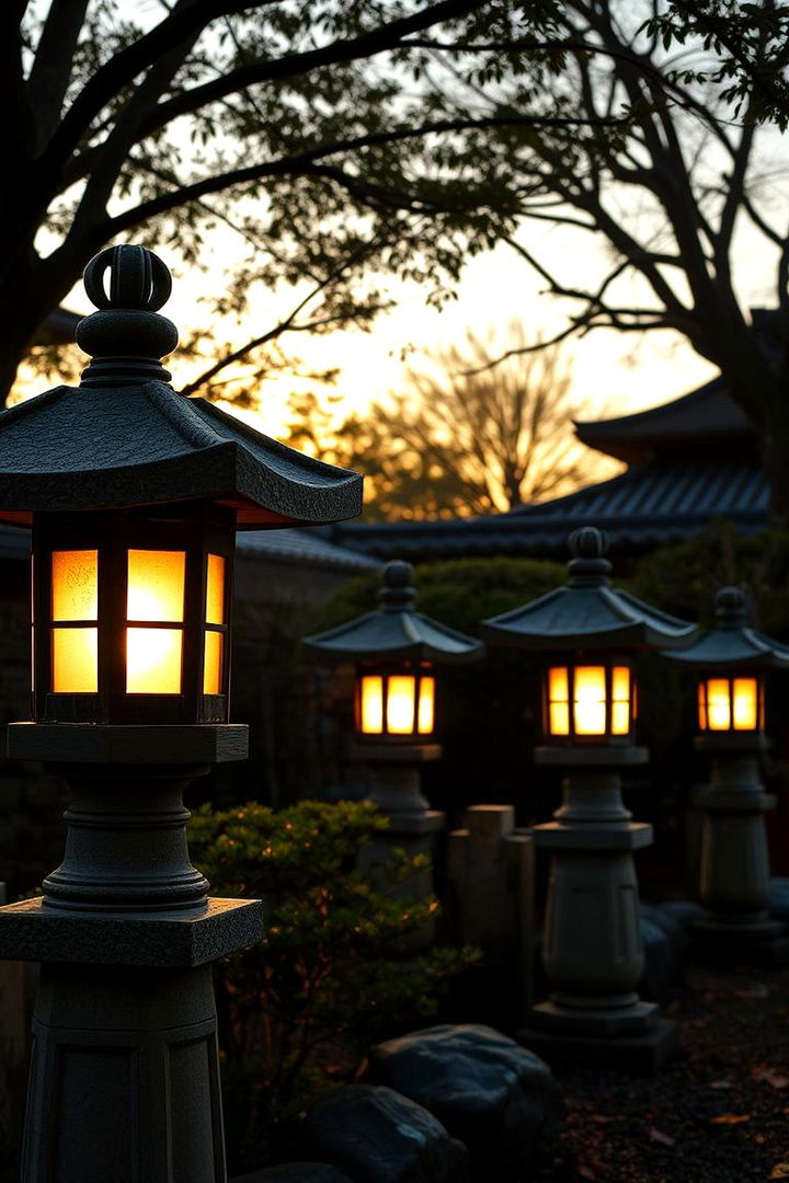 Traditional Lantern Lighting - 22 Japanese Garden Ideas