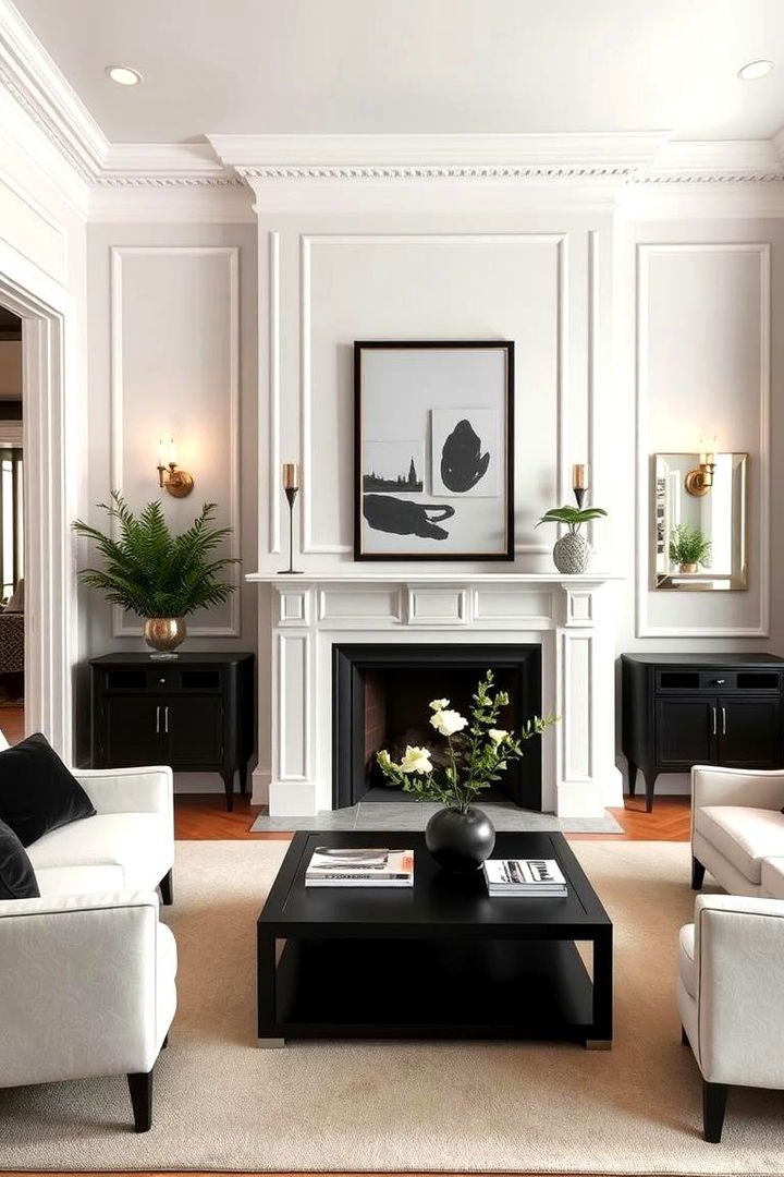 Traditional Meets Modern in Fireplace Design - 22 Black and White Fireplace Ideas