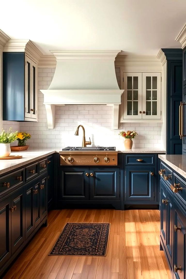 Traditional Navy Blue Designs - 22 Navy Blue Kitchen Cabinets Ideas