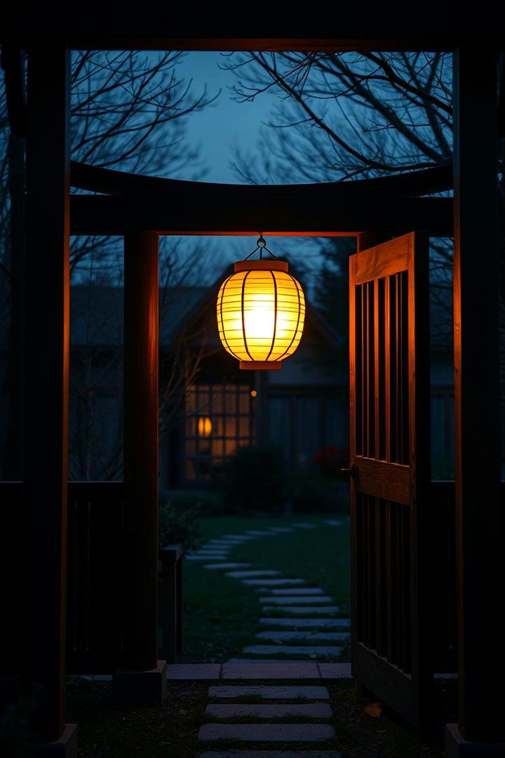 Traditional Paper Lantern Gate - 22 Japanese Garden Gate Design Ideas