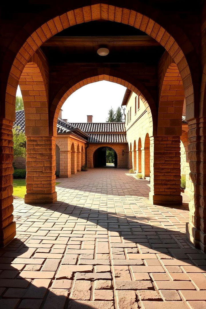 Traditional Pathway with Arches - 22 Paver Walkway Ideas