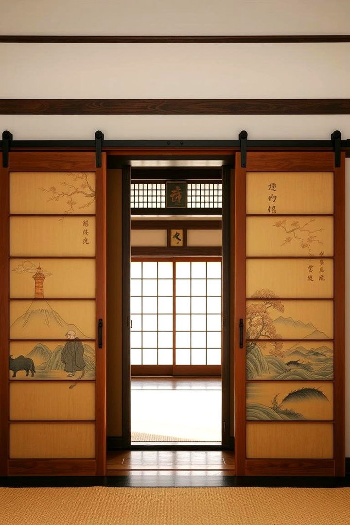 Traditional Sliding Doors Fusuma - 22 Japanese Style Living Room Ideas