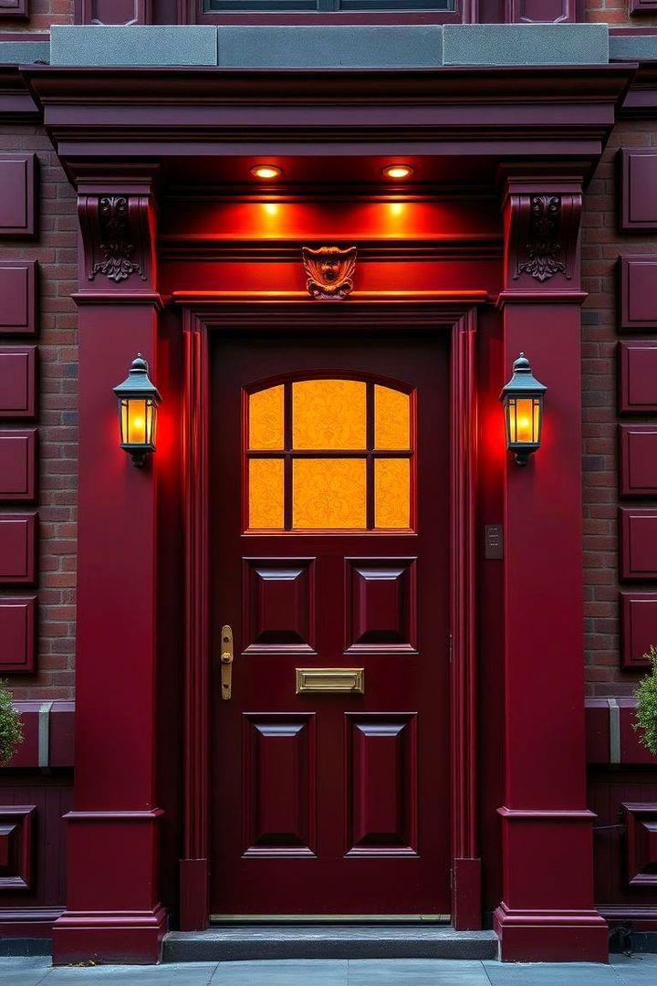 Traditional Sophistication - 22 Dark Red Front Door Ideas