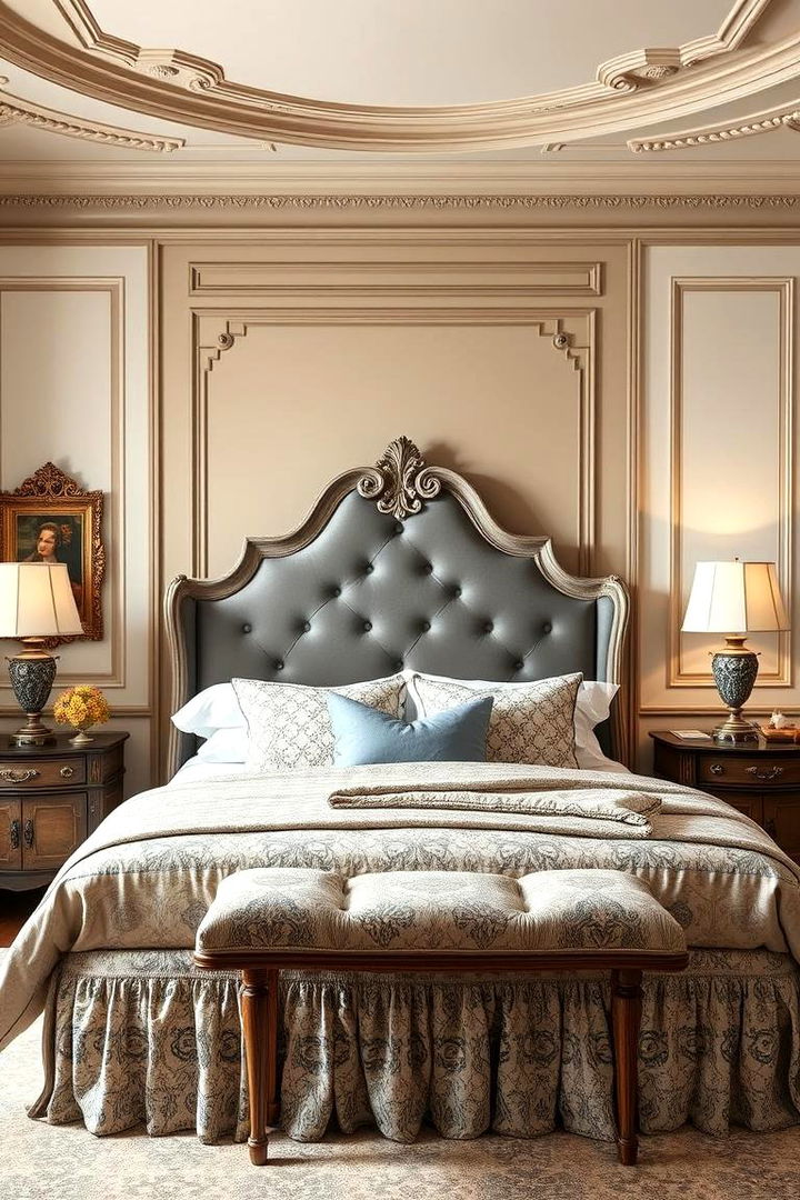 Traditional Sophistication - 22 Grey Headboard Bedroom Ideas