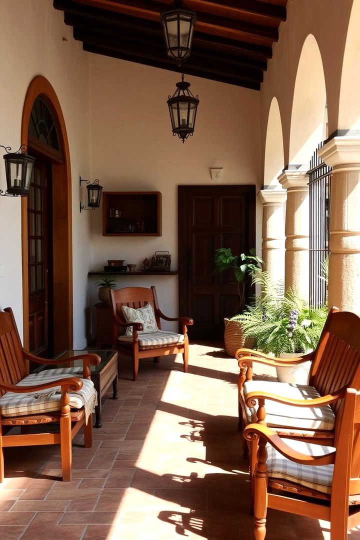Traditional Spanish Furniture Accents - 22 Spanish Courtyard Ideas