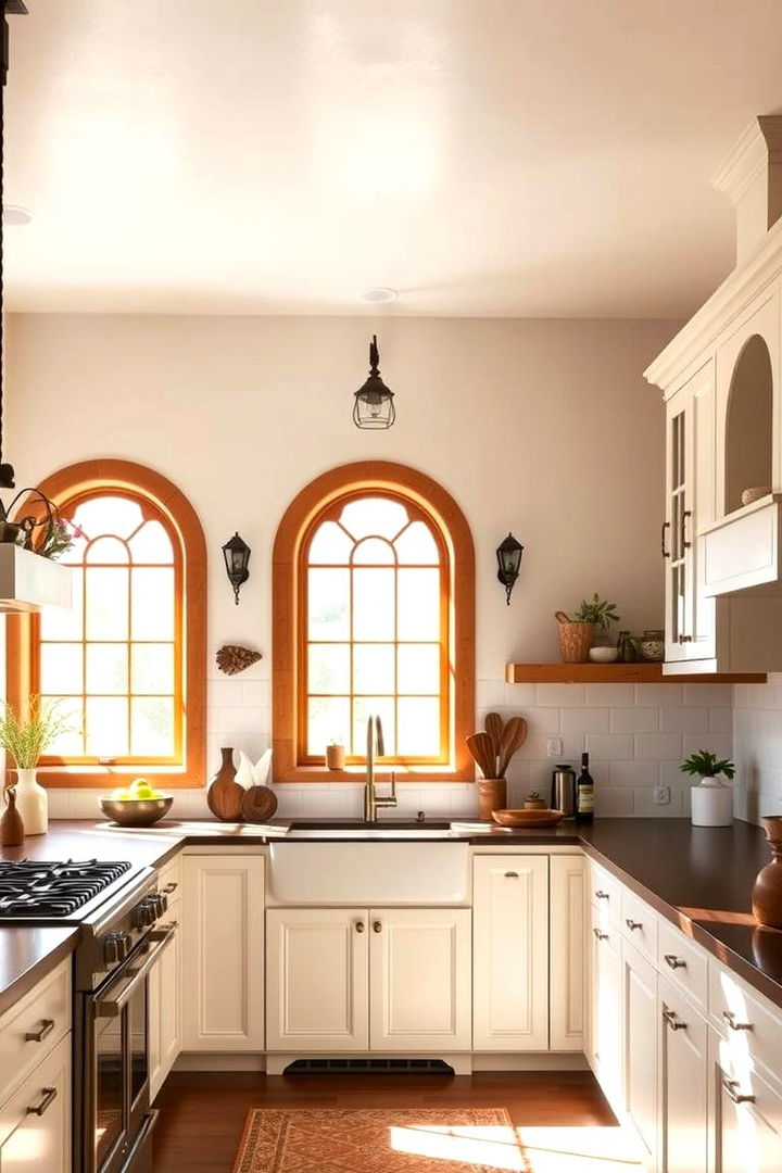 Traditional Spanish Style Arched Windows - 22 Mexican Kitchen Ideas