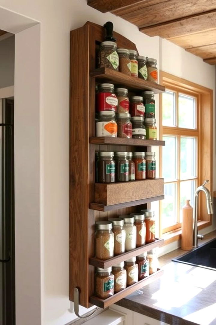 Traditional Spice Rack Design - 22 Vintage Kitchen Ideas