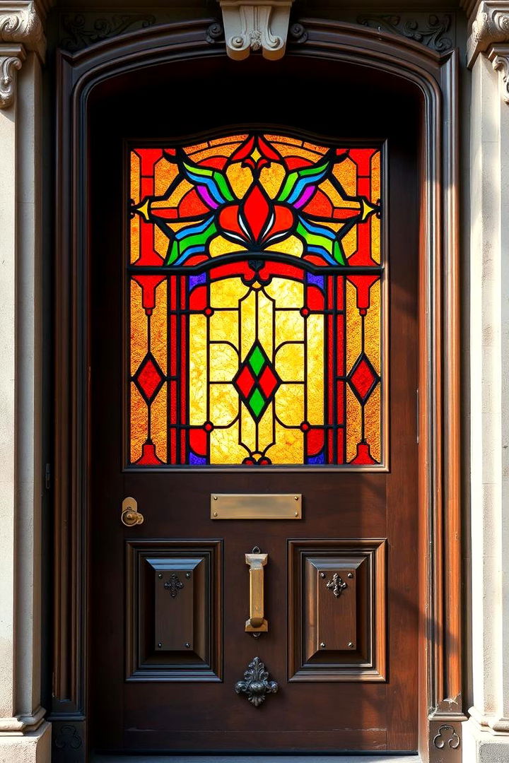 Traditional Stained Glass Touches - 22 Glass Front Doors Ideas