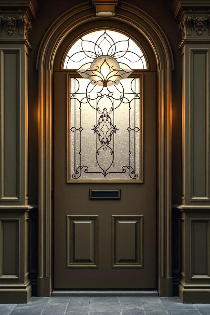 Traditional Warmth with Olive Tones - 22 Olive Green Front Door Ideas