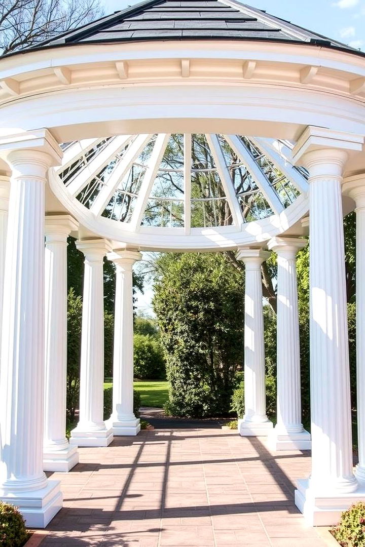 Traditional White Gazebo - 22 Backyard Gazebo Ideas
