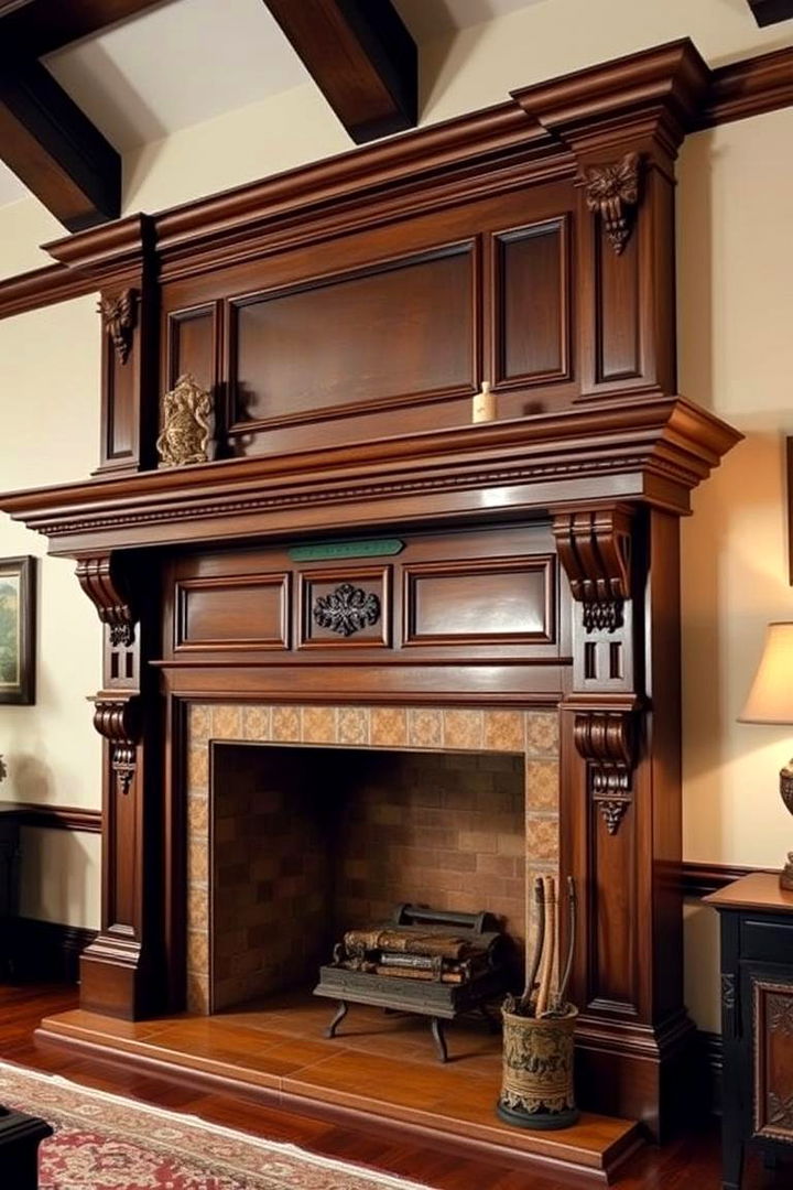 Traditional Wood Mantel Design - 22 Living Room Fireplace Ideas