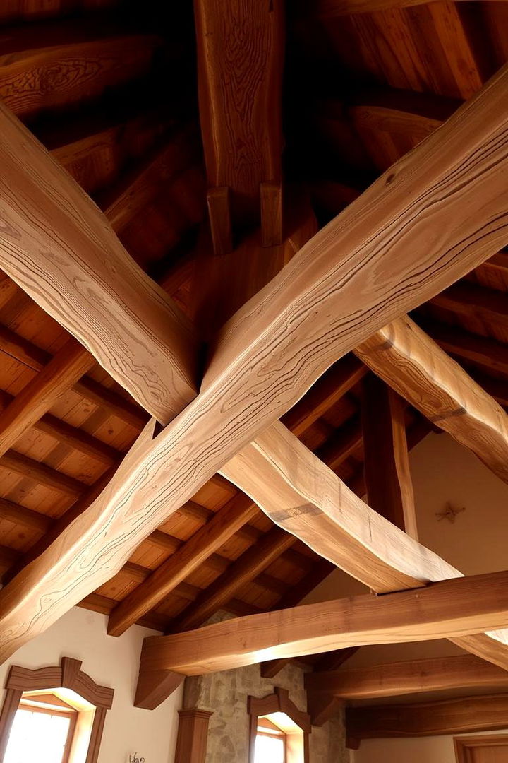 Traditional Wooden Beams - 22 Small Rustic Living Room Ideas