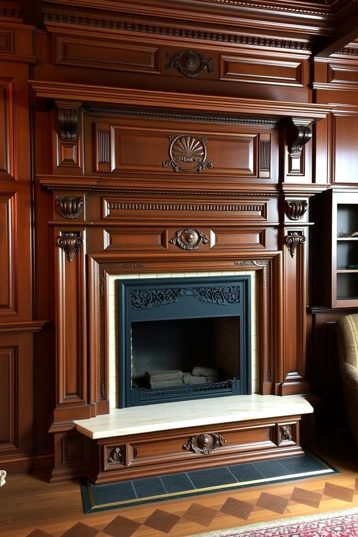 Traditional Wooden Surroundings - 22 Fireplace Built-in Ideas
