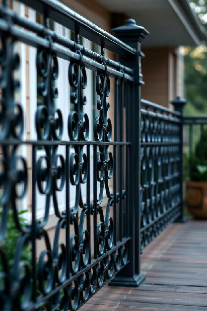 Traditional Wrought Iron Aesthetics - 22 black deck railing ideas