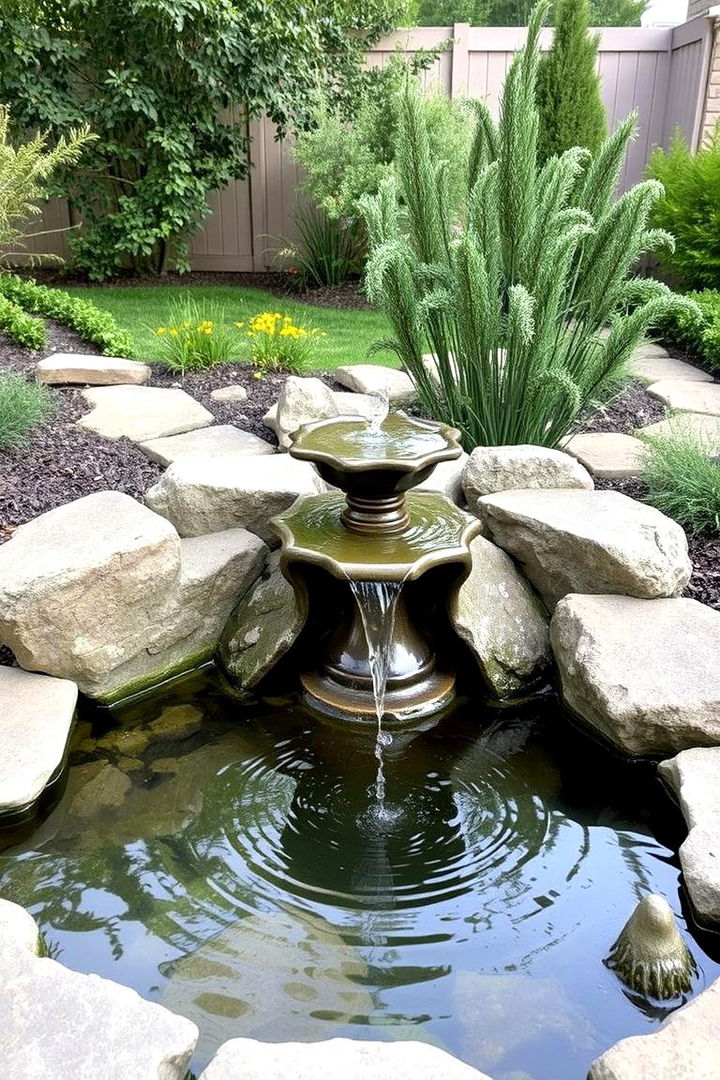 Tranquil Fountain Spot - 22 Backyard Oasis Ideas