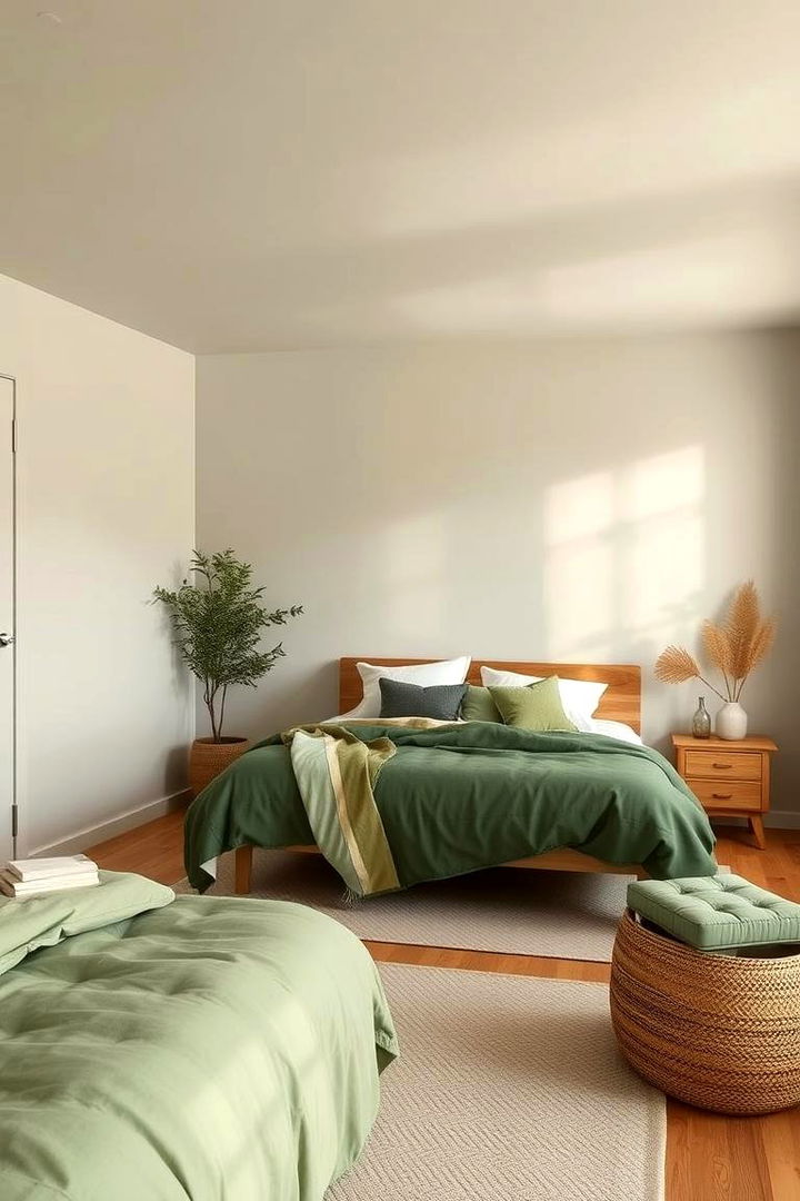 Tranquil Green Ambiances - 22 Green Bedroom Ideas