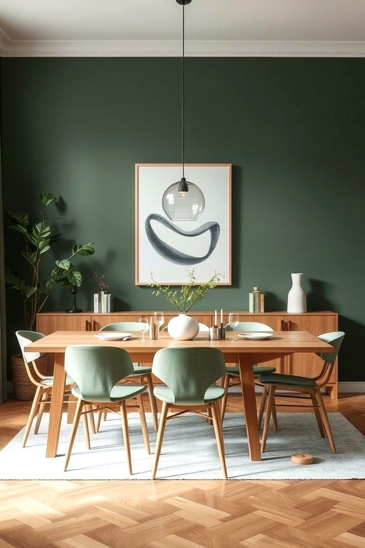 Tranquil Green Harmony - 22 Green Dining Room Ideas