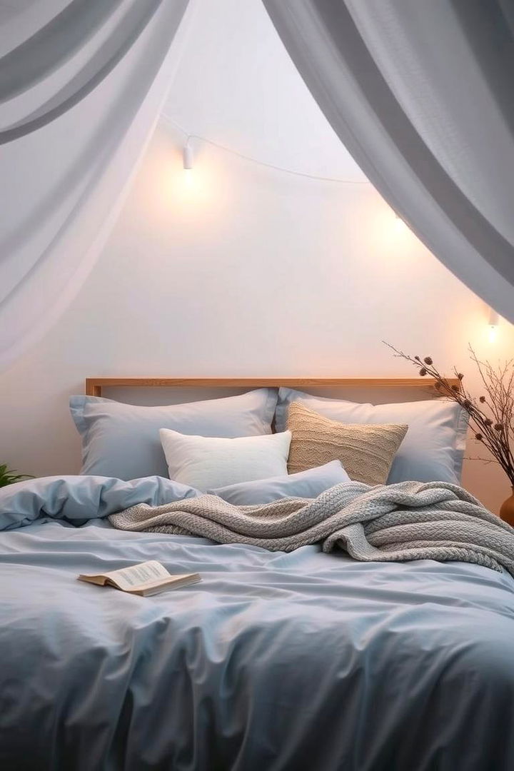 Tranquil Sky Blue Bedding - 22 Sky Blue Bedroom Ideas