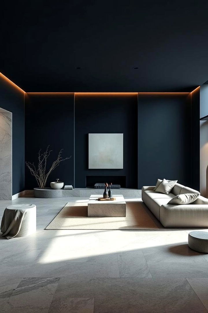 Tranquil Spa Retreat - 22 Navy Blue Living Room Ideas