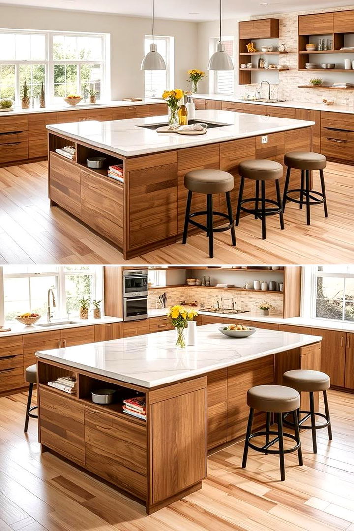 Transformative Island with Extendable Counter Space and Seating - 22 Kitchen Island Ideas With Seating