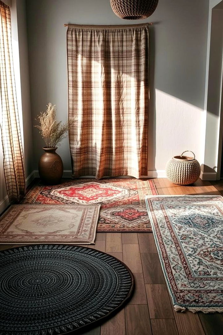 Transition with Rugs and Mats - 22 Floor Transition Ideas