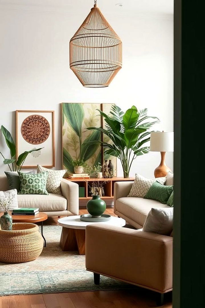 Transitional Boho Design - 22 Green Boho Bedroom Ideas