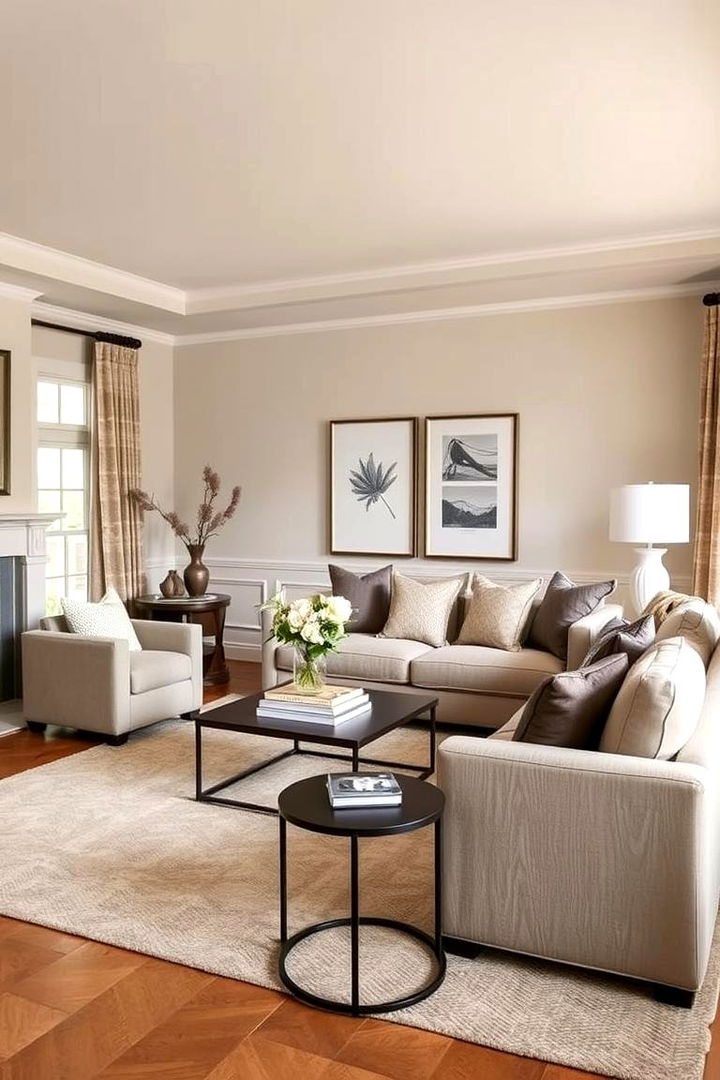 Transitional Design with Warmth - 22 Sectional Living Room Ideas