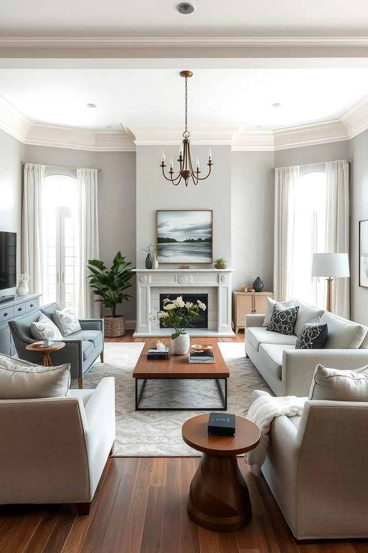 Transitional Gray Modern Classic - 22 Gray Living Room Ideas