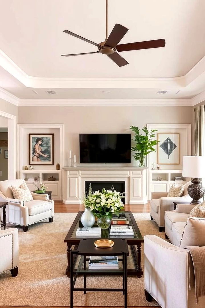 Transitional Style Harmony - 22 Beige Living Room Ideas