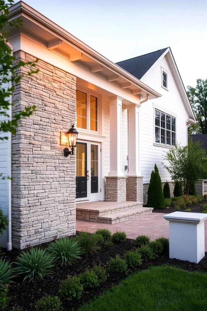 Transitional Style - 22 White Home Exterior Ideas