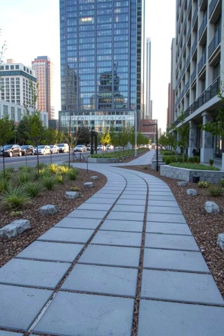 Transitional Urban Walk - 22 Flagstone Walkway Ideas