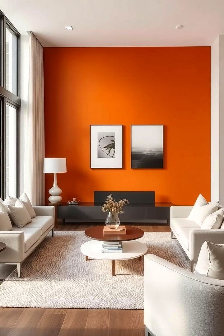 Transitional Warm Modern - 22 Orange Accent Wall Ideas